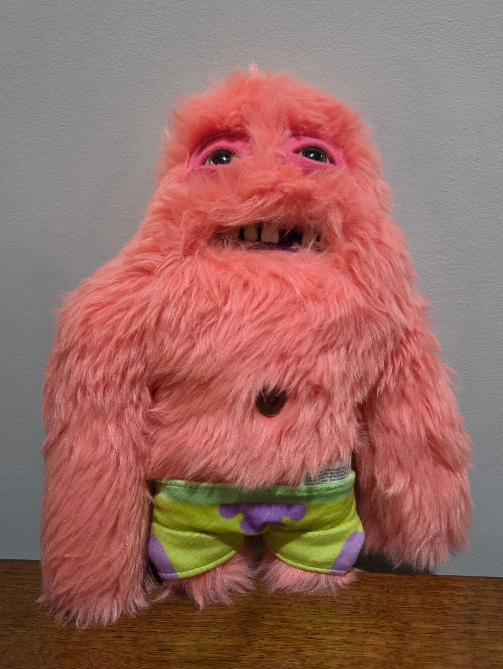 Rare Fugglers Patrick Star 9" Plush Nickelodeon With The Butt-On Hole Variant